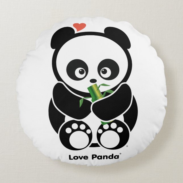 Almofada Redonda Amor Panda® (Frente)