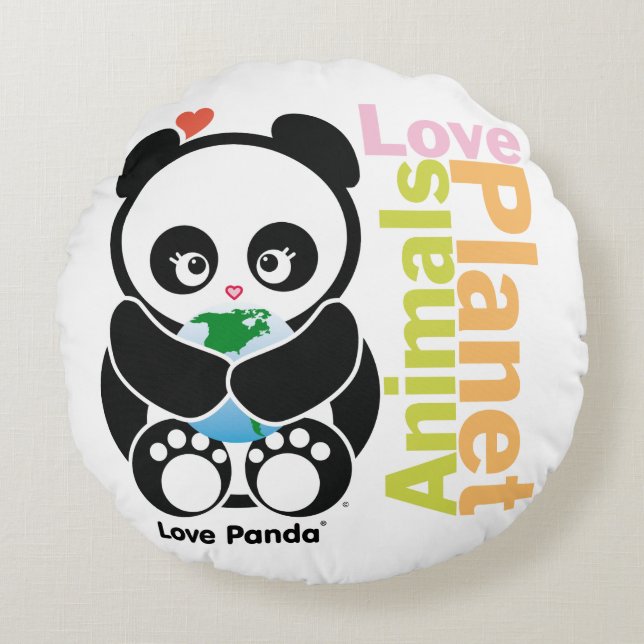 Almofada Redonda Amor Panda® (Frente)
