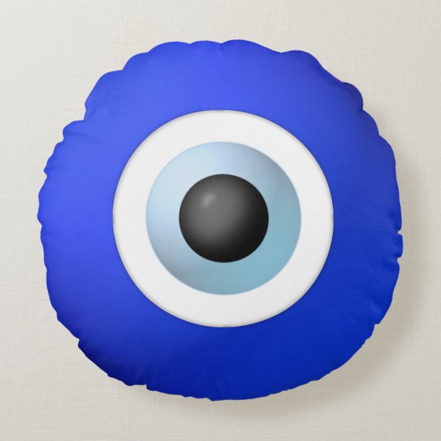 Almofada Redonda Amulet to Ward off the Mau Eye (Frente)