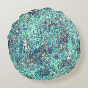 Almofada Redonda Ângulo dos fios ou da cinza azul ciano esponjosa