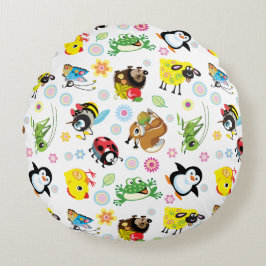 Almofada Redonda animação para crianças