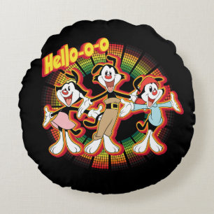 Almofada Redonda Animaniacs Gráfico do Equalizador Retroativo Alô