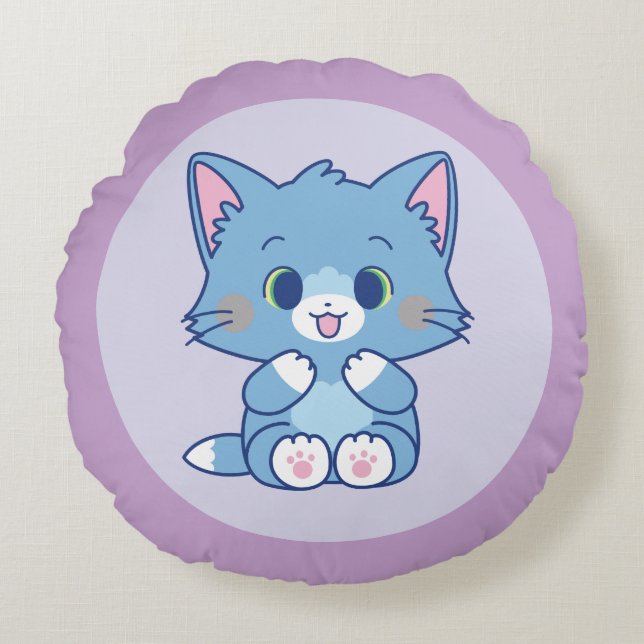 Almofada Redonda Anime Tom e Jerry - Tom (Frente)