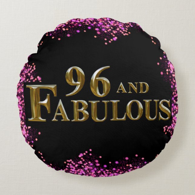 Almofada Redonda Aniversário de 96 anos (Frente)