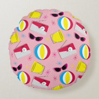Almofada Redonda Anos 50-noventa - travesseiro redondo de festas de