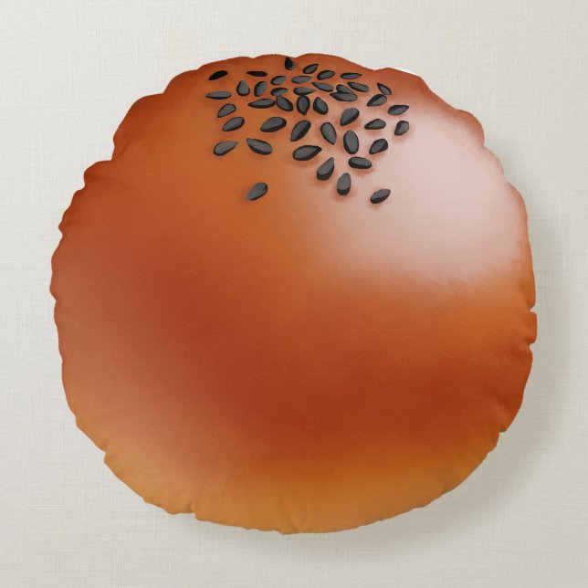 Almofada Redonda Anpan Japanese Sweet Bean Filled Bread Snack  (Frente)