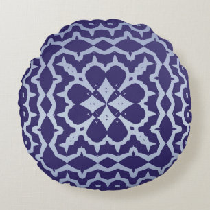 Almofada Redonda Antiguamente cerâmica azulejo portuguesa. Design g