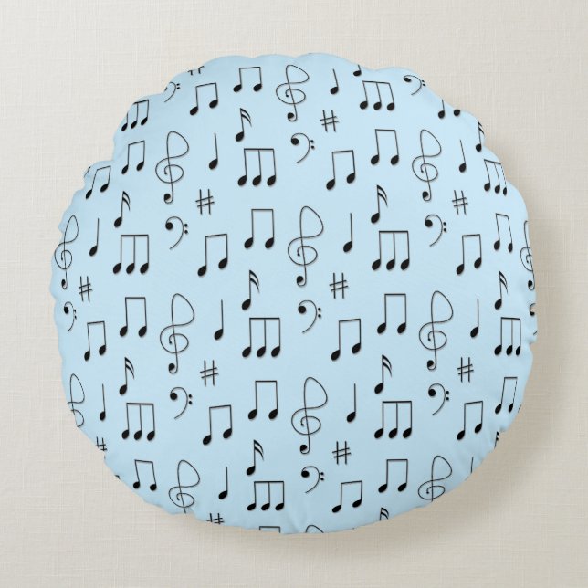 Almofada Redonda Apenas Notei Azul (Frente)