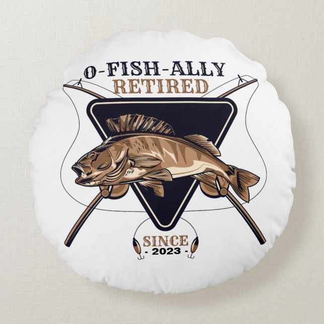 Almofada Redonda Aposentadoria Engraçada Personalizada Ofisicamente (Frente)