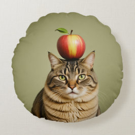 Almofada Redonda Apple Cat