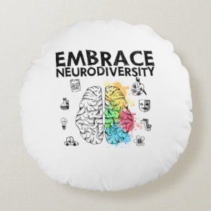 Almofada Redonda Aproveite a consciencialização sobre a neurodive
