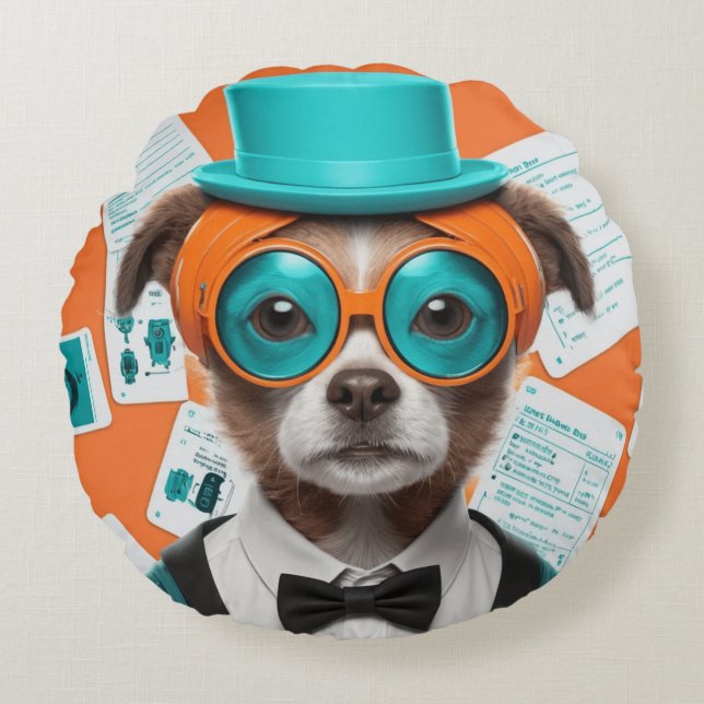 Almofada Redonda Aqua Hated Buddy (Frente)