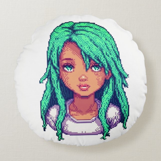 Almofada Redonda Aqua Serenity (Frente)