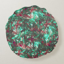 Aquamarina e vermelha, suja de preto torto