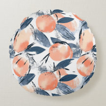 Aquarell Pfirsich Pattern Design Dekokissen