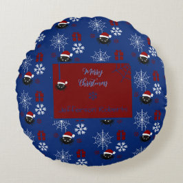 Almofada Redonda Aranha de Natal Fofo Personalizado