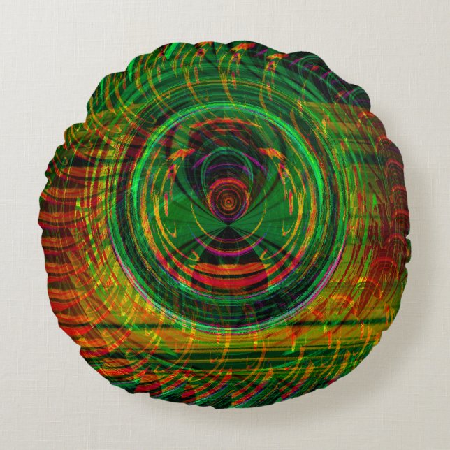 Almofada Redonda Aranha Selvagem... (Frente)