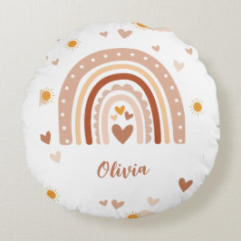 Almofada Redonda Arc en ciel Bohème personnalisé