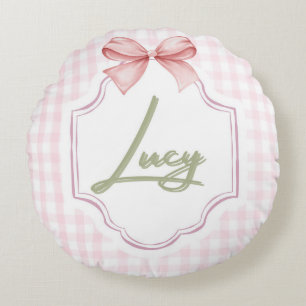 Almofada Redonda Arco de Ensino da Lucy Baby Girl Personalizado