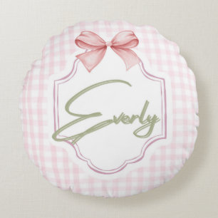 Almofada Redonda Arco de Ensino Everly Baby Girl Personalizado