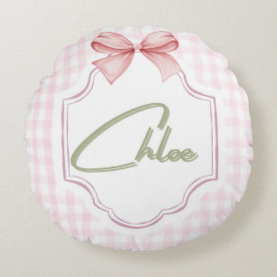 Almofada Redonda Arco de infantário personalizado Chloe Baby Girl