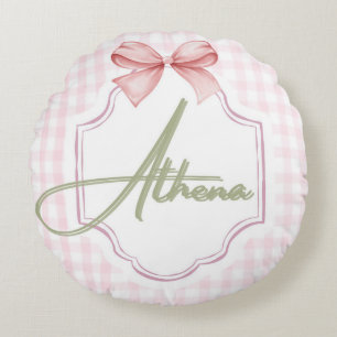 Almofada Redonda Arco Personalizado de Enfermeira Athena Baby Girl