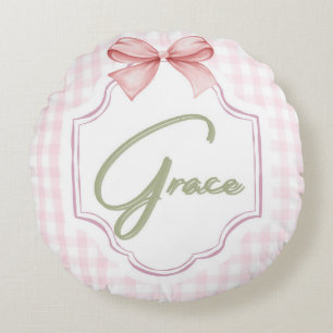 Almofada Redonda Arco Personalizado de Enfermeira Grace Baby Girl &