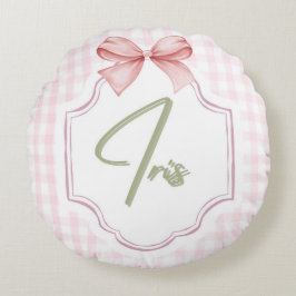 Almofada Redonda Arco Rosa Iris Baby Girl Personalizado