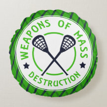 Armas de Lacrosse com Travesseiro redondo de destr