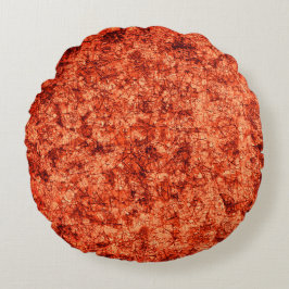 Almofada Redonda Arranhões em arranhões num coral ligeiramente vist