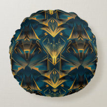Art Deco Round Travesseiro