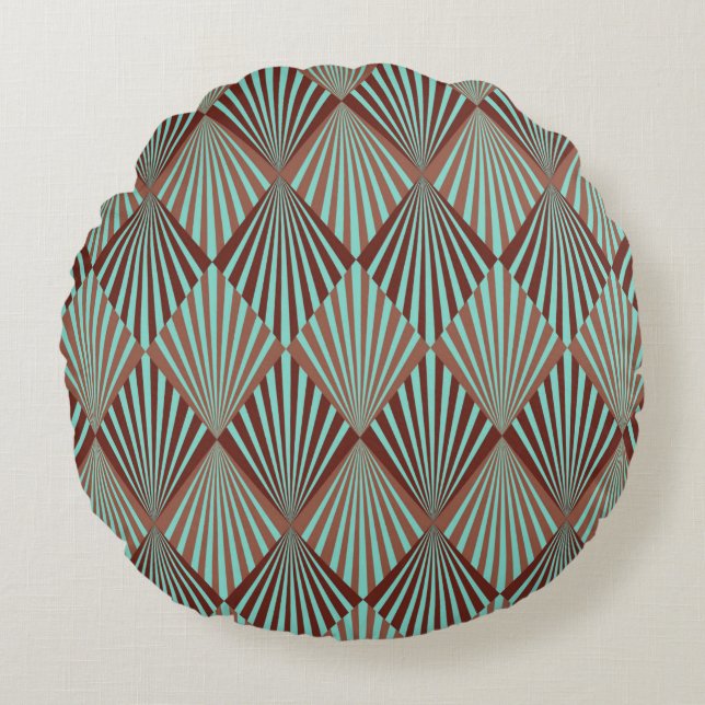 Almofada Redonda Art Deco style seamless pattern texture (Frente)