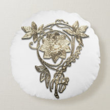 Art nouveau joia floral Ouro vitoriano branco