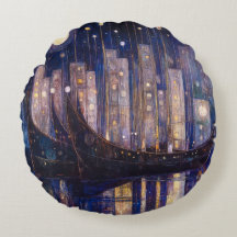 Art Nouveau Travesseiro redondo