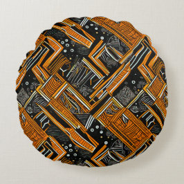 Almofada Redonda Arte africana