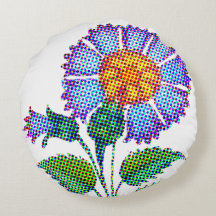 Arte Fina Meia-Tinta Flor Azul