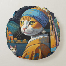 Almofada Redonda Arte para gatos
