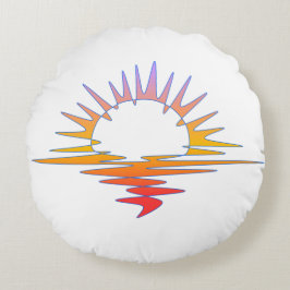 Almofada Redonda Arte Perpétua Sem Fim Sunset