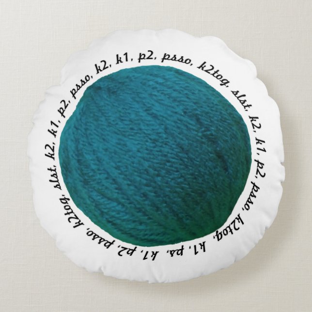 Almofada Redonda Artesanatos de confecção de malhas da cerceta da (Frente)