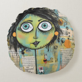 Almofada Redonda ArtLady 15 Encantada e angustiada