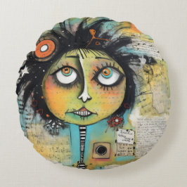 Almofada Redonda ArtLady 19 Encantada e angustiada