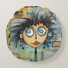 Almofada Redonda ArtLady 21 Encantada e angustiada