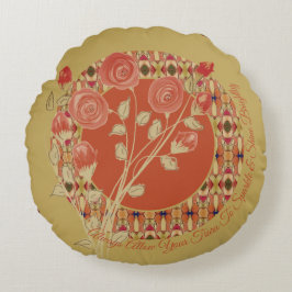 Almofada Redonda Artsy Pattern E Floral