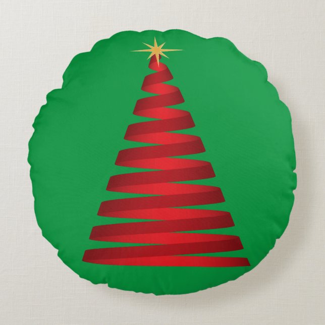 ALMOFADA REDONDA ÁRVORE DE NATAL DE BORRACHA (Frente)