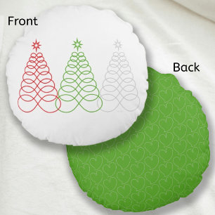 Almofada Redonda Árvore de Natal Infinita Com Amor - MultiColor Ver
