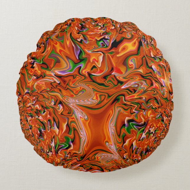 Almofada Redonda Árvore de outono..... (Frente)