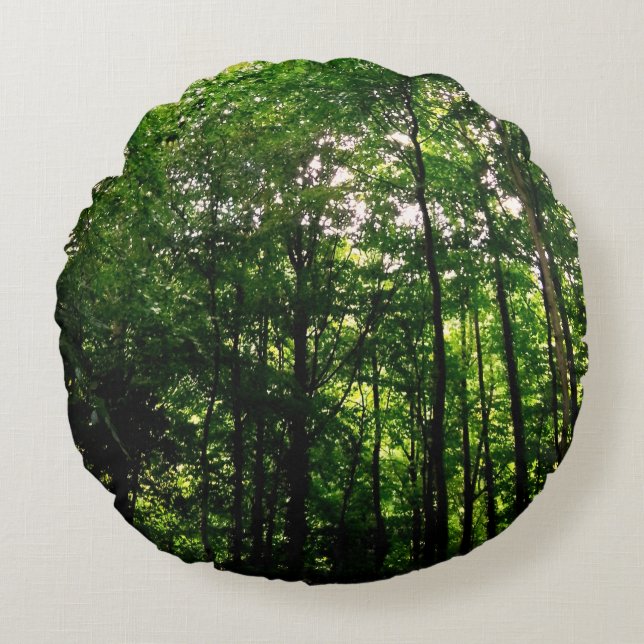 Almofada Redonda Árvores verdes (Frente)