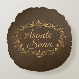 Almofada Redonda Asante Sana Espresso & Tan  – Gilded F Reversible 