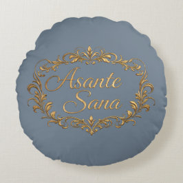 Almofada Redonda Asante Sana Slate & Butter Cream – Gilded Oval Zen