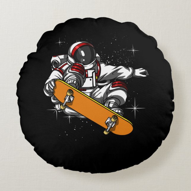 Almofada Redonda Astronauta Skater (Frente)
